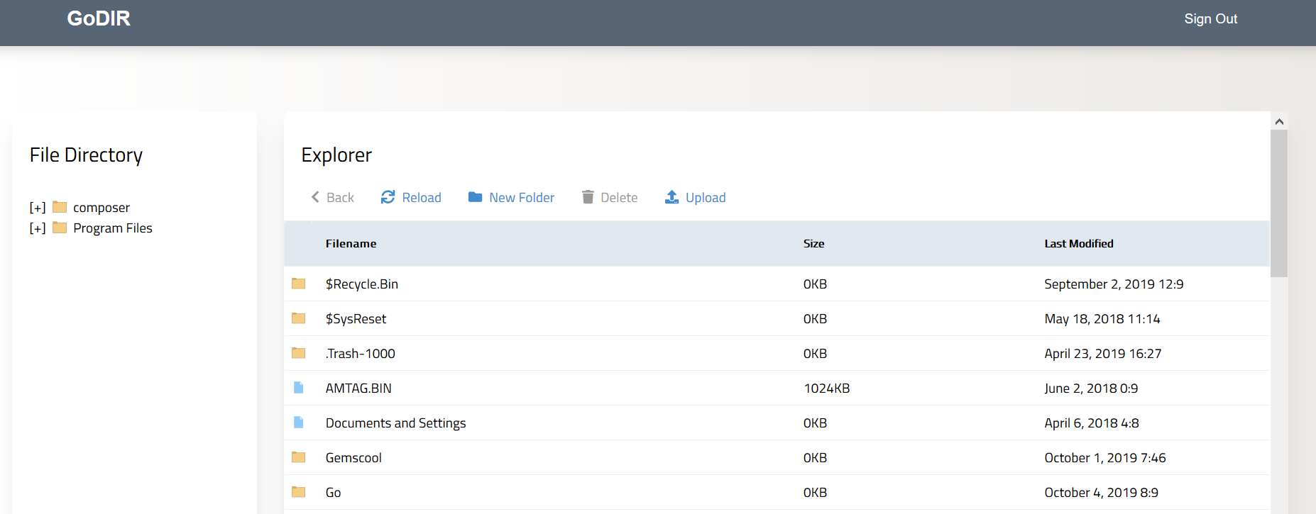 Image for GoDir - File Directory Manager